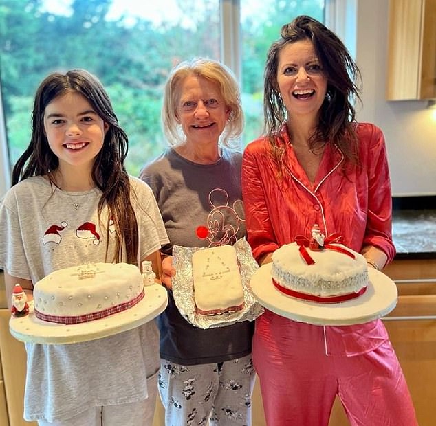 When a loved one is diagnosed, it can be stressful and traumatic for the whole family. Pictured: Bowel cancer campaigner Dame Deborah James with her mother (centre) and daughter. Last year, her mother Heather James told The Times: 'I think we all deal with it. Well, last year I didn't. I actually had a panic attack on the anniversary of her death.'