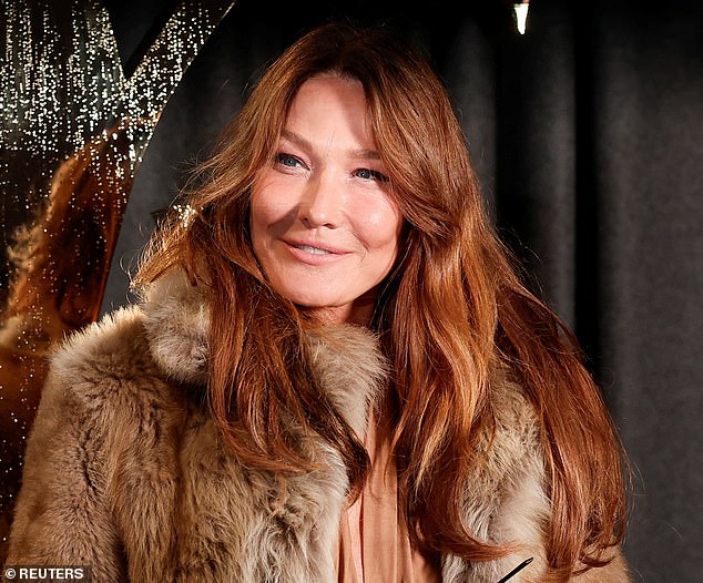 Carla Bruni looked more youthful than ever as she attended the Saint Laurent womenswear spring/summer 2025 show during Paris Fashion Week on Tuesday