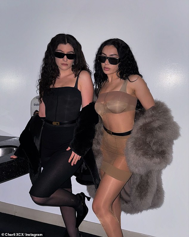 Charli XCX (right) sent fans wild this week when she brought New Zealand pop star Lorde (left) on stage at New York's Madison Square Garden for a surprise duet