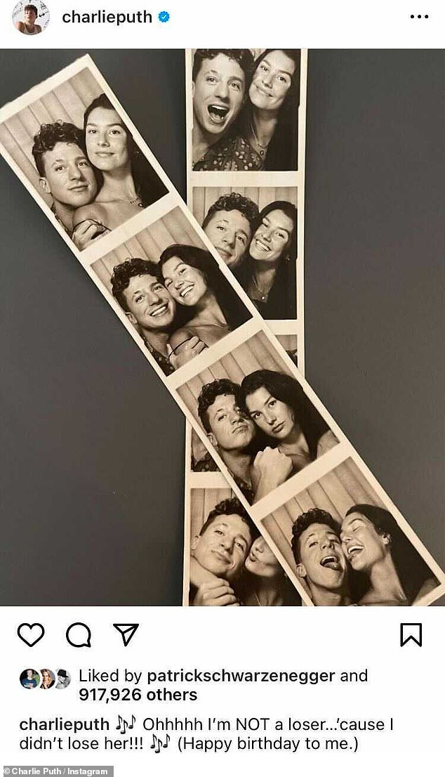 The Grammy-nominated singer went public with their romance last year with an Instagram post showing the two posing in front of numerous photo booths.