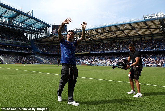 Jadon Sancho received a warm welcome from the crowd at Stamford Bridge on Sunday