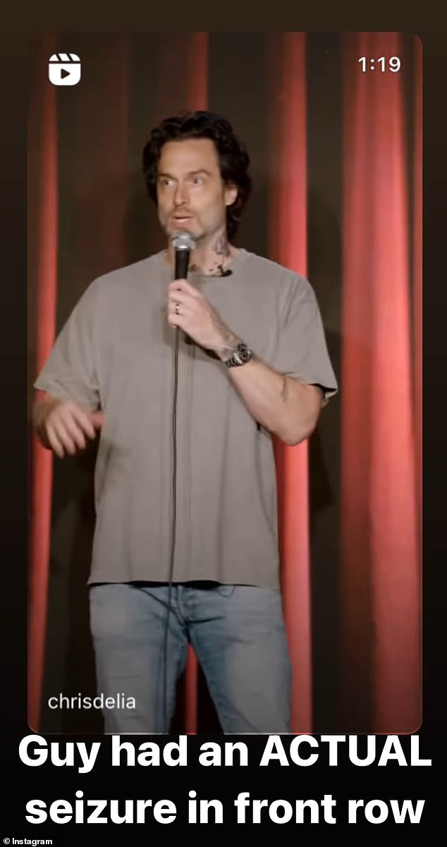 During Chris D'elia's stand-up show this past weekend, a terrifying scene unfolded when a man sitting in the front row suffered a seizure at Levity Live in Oxnard, California, TMZ reports