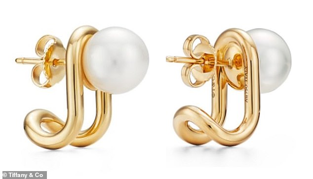 Harris's supporters have claimed that her earrings are nearly identical to a pair of Tiffany earrings (pictured) that sold for more than $2,000. The earrings are no longer available on the retailer's website