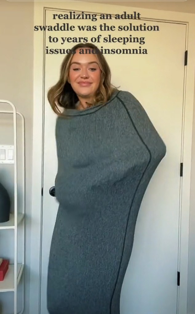 TikTok has gone wild with the new sleep craze of 'adult swaddling', which involves wrapping yourself in a cloth before bed