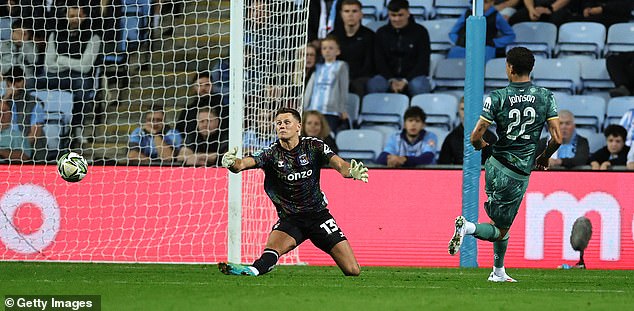 Brennan Johnson scored the winning goal for Tottenham in the 92nd minute against Coventry