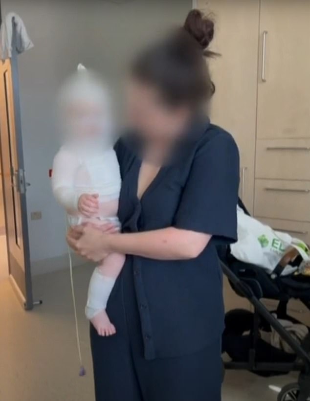 The mother of a baby who was left in burning pain after a thermos of coffee was poured over him has said she now struggles to leave the house without having a panic attack