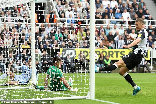 Dan Burn helped Tottenham equalise on Sunday by firing the ball into his own net