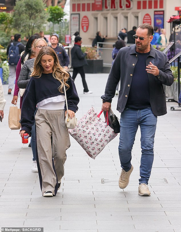 Danny Dyer enjoyed a family outing with his daughter Dani as they arrived at Global Radio in London on Thursday