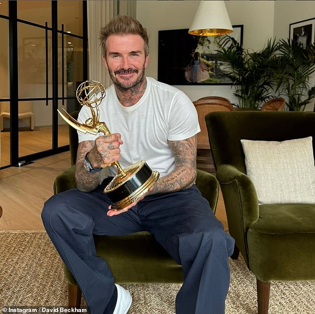 David Beckham has expressed his disbelief at winning an Emmy Award for his Netflix docuseries, after it was nominated in five different categories