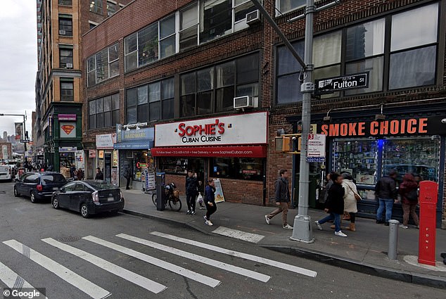 The newborn's body was discovered at Sophie's Cuban Cuisine in Lower Manhattan