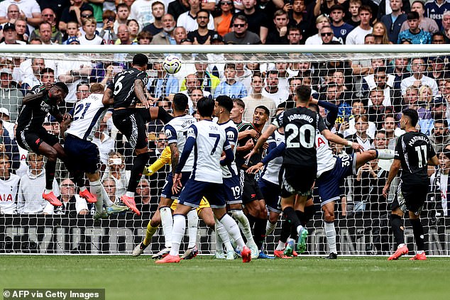 Gabriel rose highest to head in a corner and put Arsenal ahead just after the hour mark