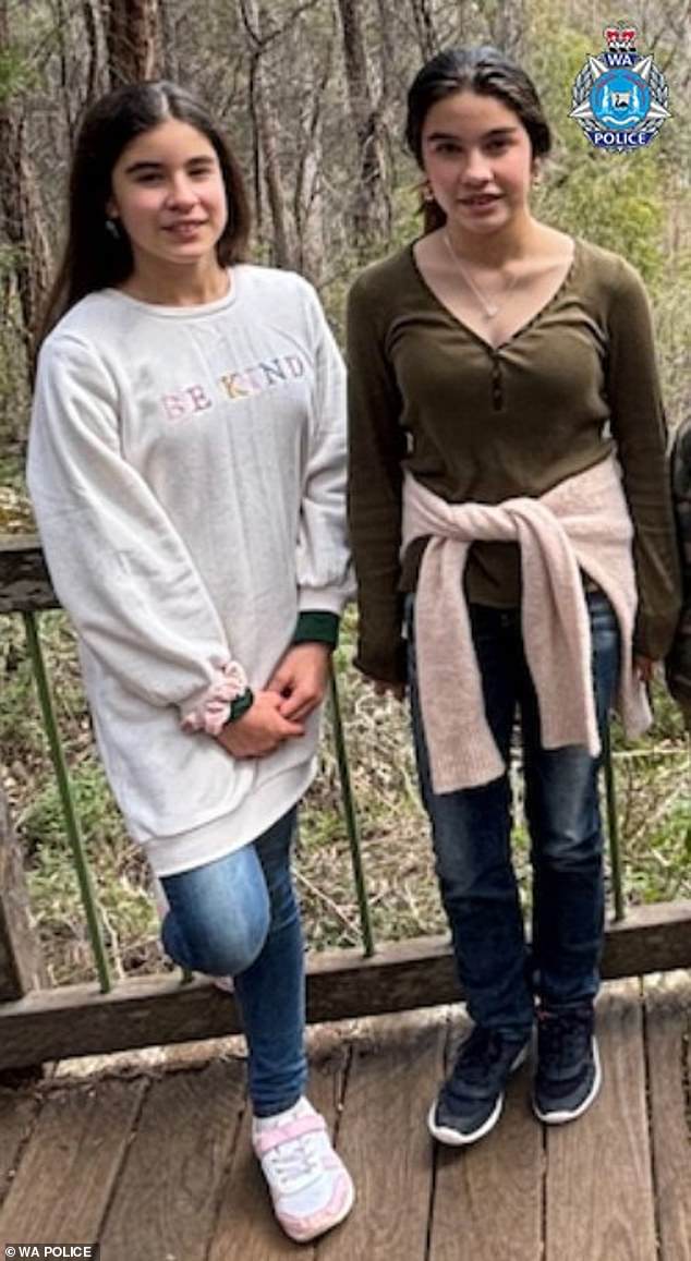 Western Australia police are concerned for the safety of missing Perth sisters Victoria and Paris (pictured)