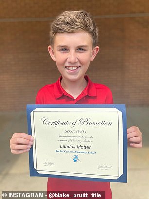 Landon Motter of Maryland was 11 when he was diagnosed with a rare form of non-Hodgkin lymphoma called anaplastic large cell lymphoma