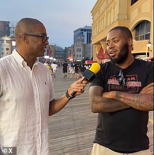 A viral clip on X shows host Don Lemon interviewing strangers in Atlantic City, NJ