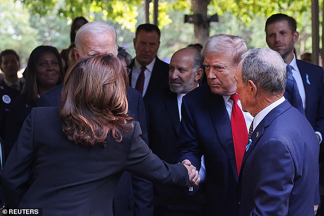 After meeting in person for the first time on the debate stage in Philadelphia, Kamala Harris and Donald Trump crossed paths again when they visited the 9/11 Memorial in New York City on Wednesday morning