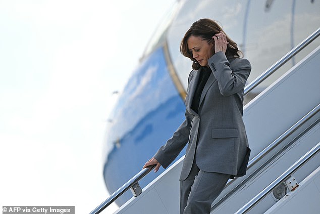 Harris's event in Green Bay was canceled. Instead, she flew to Atlanta for a rally