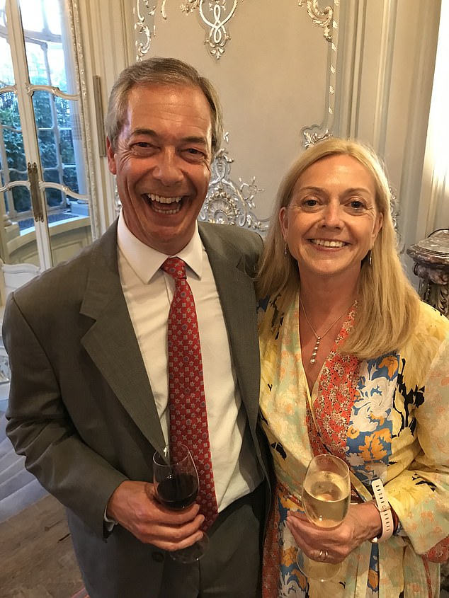 Caroline Edmondson (right) will lead Nigel Farage's (left) Westminster office (pictured undated)