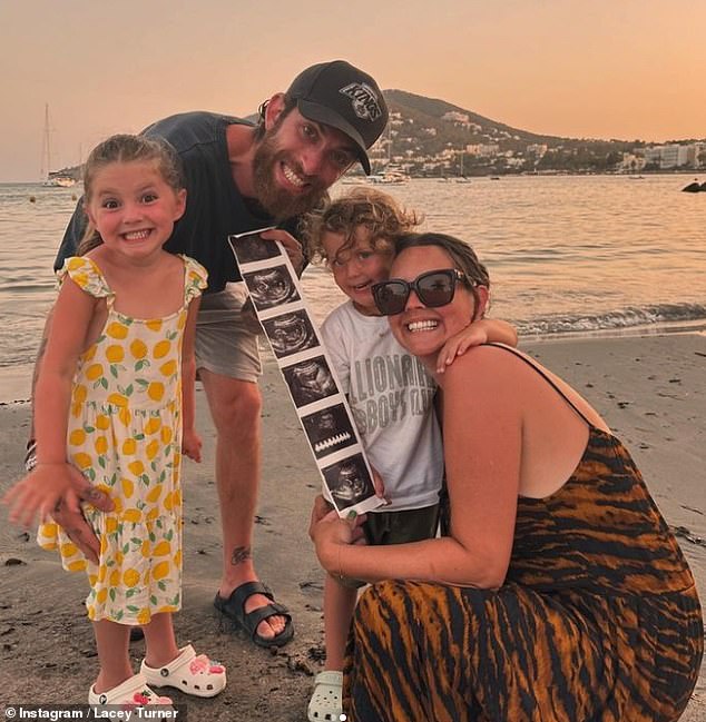 EastEnders star Lacey Turner has revealed she is pregnant with her third child, sharing the news with her followers in a sweet Instagram post on Monday