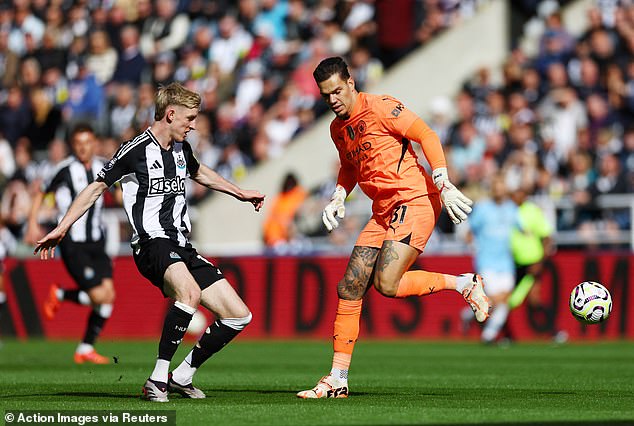 Ederson completed a daring backheel from outside his penalty area in Man City's match against Newcastle