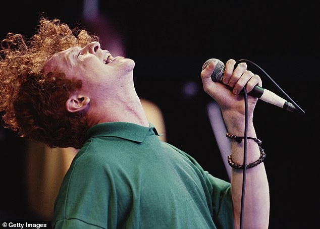 Mick on stage at Glastonbury Festival with Simply Red in 1986, shortly after the release of their debut album, Picture Book