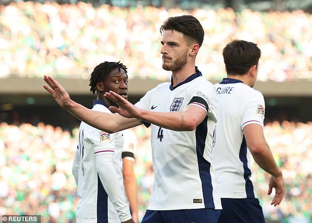 Rice refused to celebrate after scoring England's opening goal against Ireland in Dublin