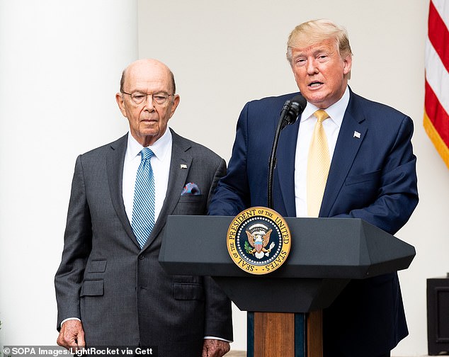 Former Commerce Secretary Wilbur Ross (pictured left) warned Donald Trump not to come across as too 