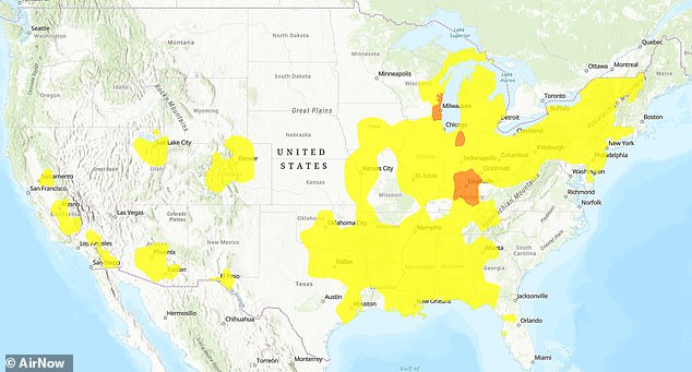 Data from AirNow, a source of air quality data for the Environmental Protection Agency, revealed that more than 20 states are being monitored for high levels of air pollution. Such measurements are the reason for the 