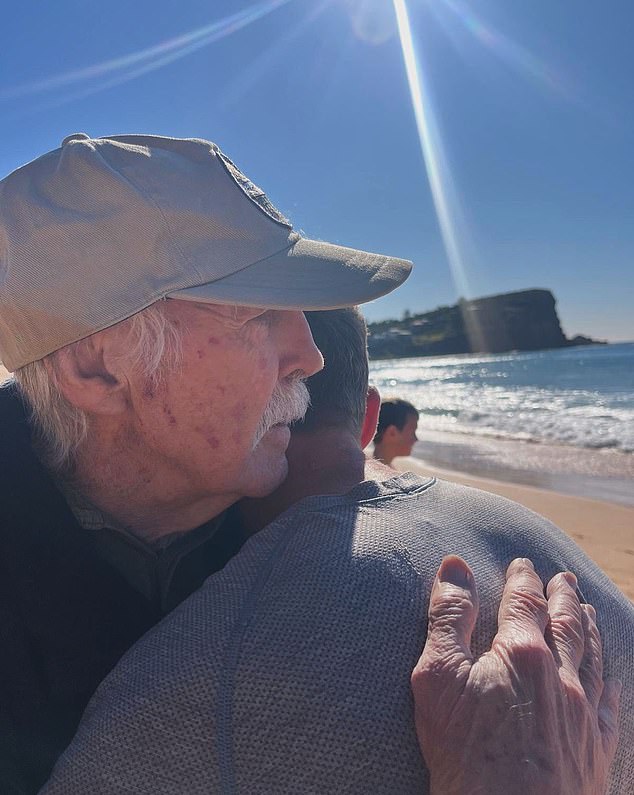 Legendary television journalist George Negus is now virtually silenced by the ravages of Alzheimer's disease. He is pictured with his son Ned Negus on Father's Day