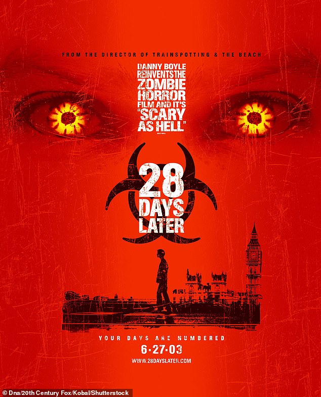 The upcoming post-apocalyptic horror film 28 Years Later is the sequel to 2002's 28 Days Later and 2007's 28 Weeks Later (poster shown)