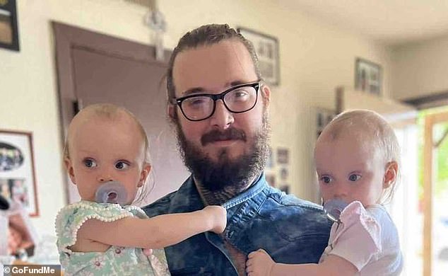 Marshall Suter, the distraught father of two-year-old Oklahoma twins Ariel and Avery who were found dead in the backseat of the family's hot car, has paid tribute to his toddler girls