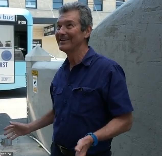 Frustrated electrician Steve Bodnar (pictured) decided to install the sprinkler system in a desperate attempt to prevent nighttime trespassers from relieving themselves on his property