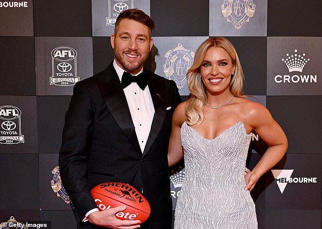 Ross Stevenson was unimpressed with the TV coverage of the Brownlow Medal event (pictured: Channel Seven presenters Dale Thomas and Abbey Holmes)