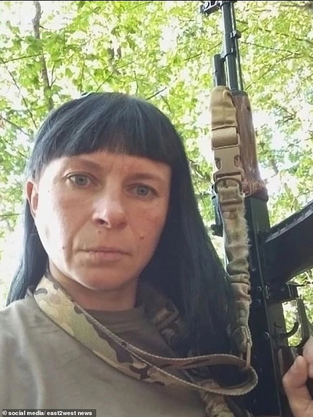 Elena Pimonenkova (pictured), 37, served a prison sentence for multiple offenses – including a knife attack on a man, carjacking, theft, damaging property and threatening murder – before being recruited by the Russian army