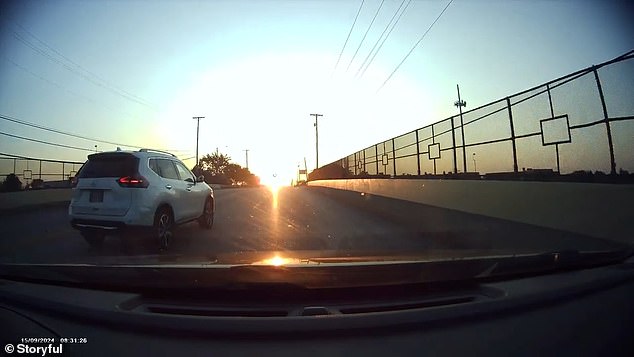 Dashcam footage captured an eight-year-old girl taking a ride in her family's white 2020 Nissan Rogue to Target in Bainbridge, Ohio on Sunday morning.