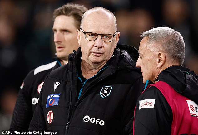 Ken Hinkley has been fined $20,000 for his behaviour after Ports' final win