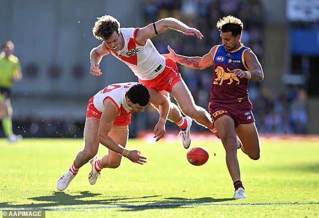 The Sydney Swans and Brisbane Lions (pictured earlier this year) will compete in the first decider since 2006 not to feature a Victorian squad