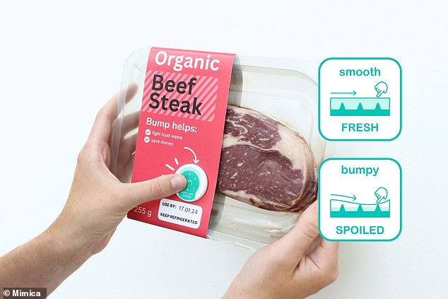 Researchers from the University of Reading have collaborated with Mimica to create a temperature-sensitive label that shows in real-time whether your food is safe to eat