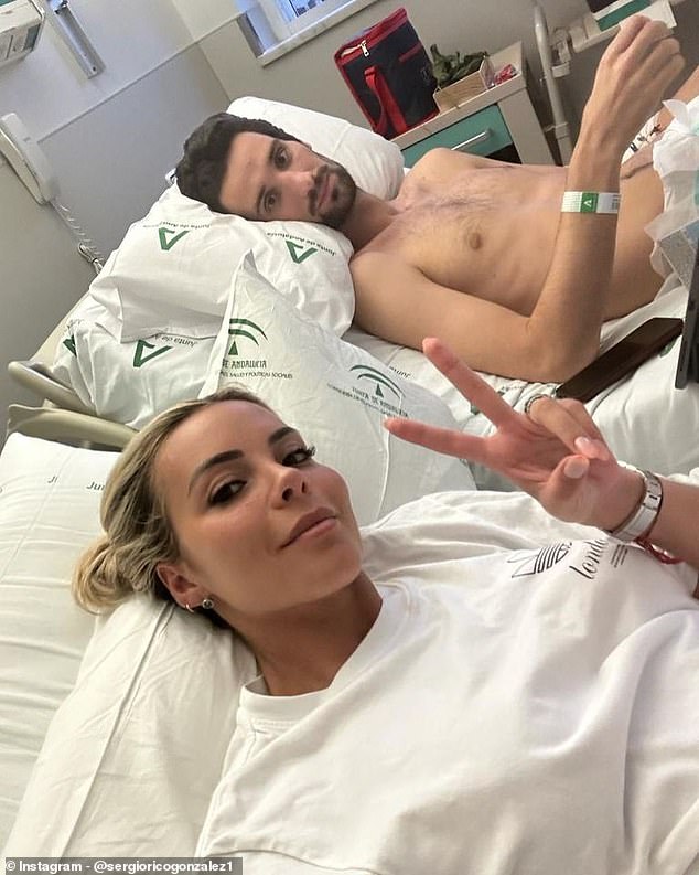 Rico and his wife Alba Silva were photographed in hospital last year after the footballer's terrible accident