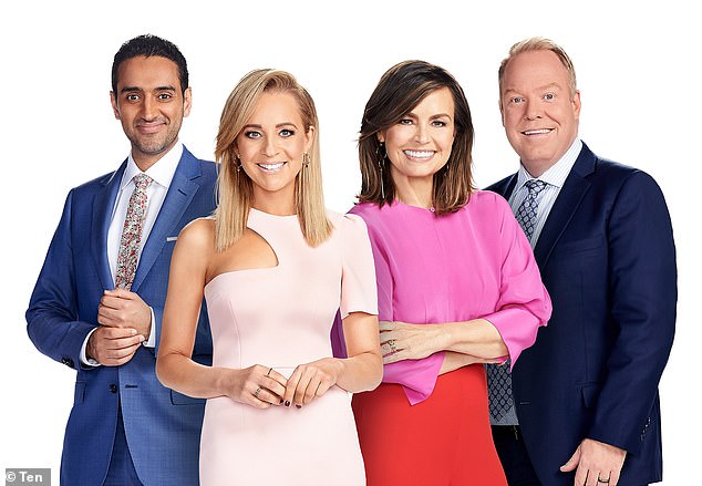 Peter was part of a mass exodus from the program in 2022. Pictured is the old line-up with Waleed Aly, Carrie Bickmore, Lisa Wilkinson and Peter