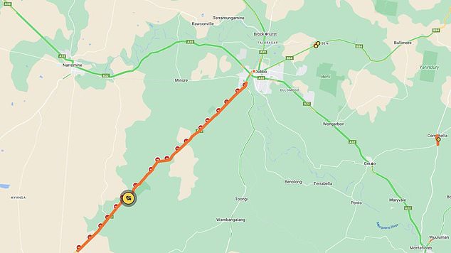 Four people have died on the Newell Highway (pictured) after two vehicles collided