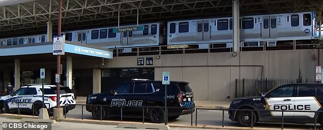 Four people have died on a train in Forest Park, Illinois