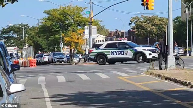 Four people, including an officer, were shot at 3 p.m. at Sutter Av Station in East New York, Brooklyn