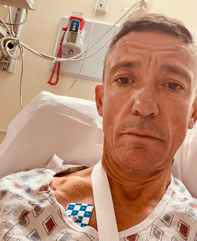 Frankie Dettori posts photo from his hospital bed and reveals