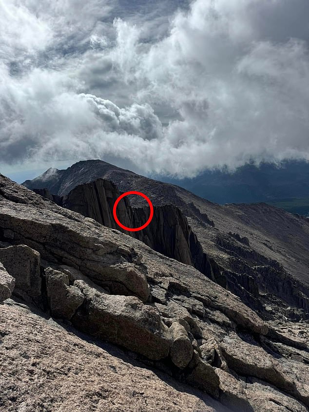 Frightening 20 foot tall figure seen clinging to the side of Colorado