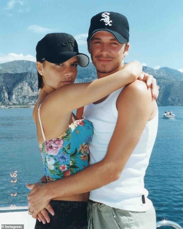 David and Victoria pose for a holiday snap during a romantic trip to Portofino in 2997