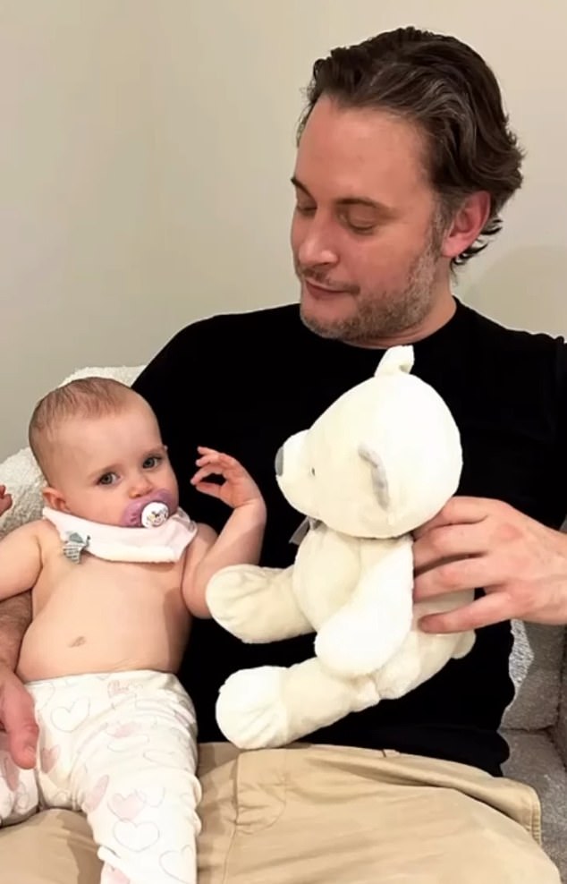 Gary Lucy hit back at a cruel troll after he was recently accused by his ex-wife Laura Anderson of not seeing his daughter Bonnie, 11 months (pictured with daughter Bonnie)