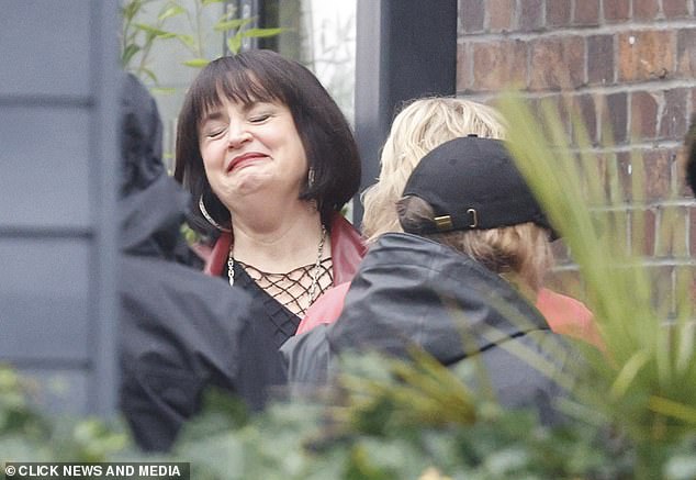 Gavin and Stacey Nessa appeared to burst into tears as stars were spotted filming her hen party on Monday for the upcoming Christmas special