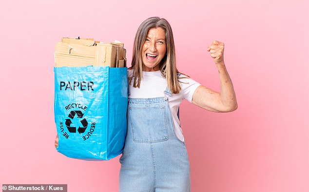 Although younger generations are often seen as the most environmentally conscious, a new study has shown that it is actually Boomers who are leading the way in recycling (stock image)