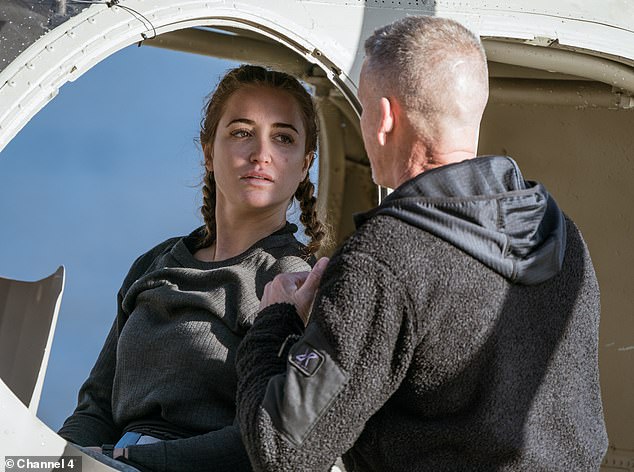 Georgia Harrison was seen emerging from the water after jumping from a helicopter during an episode of SAS: Who Dares Wins