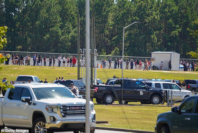 The high school, which has an enrollment of about 1,900 students, is located in the town of Winder, about 25 miles west of Athens.